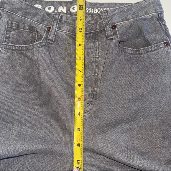S.O.N.G. 90’s Boyfriend Jean Distressed Solid Gray Denim Jeans Size 1 / 25 - Picture 7 of 8